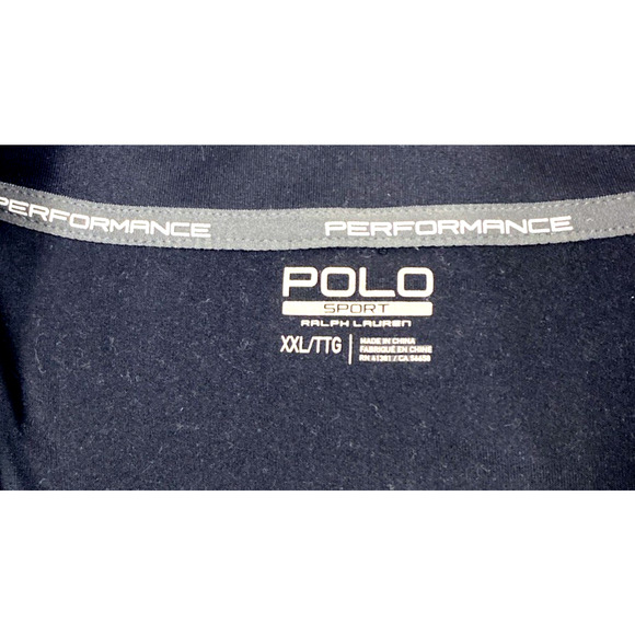 Ralph Lauren Polo Sport Shirt Mens XXL Black Long Sleeve 1/4 Zip Pullover - Picture 3 of 10
